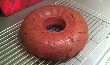 Just out of the oven, pre-glaze.