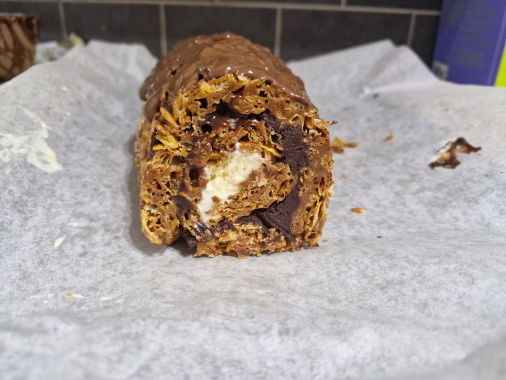 Triple Chocolate Cornflake Roll